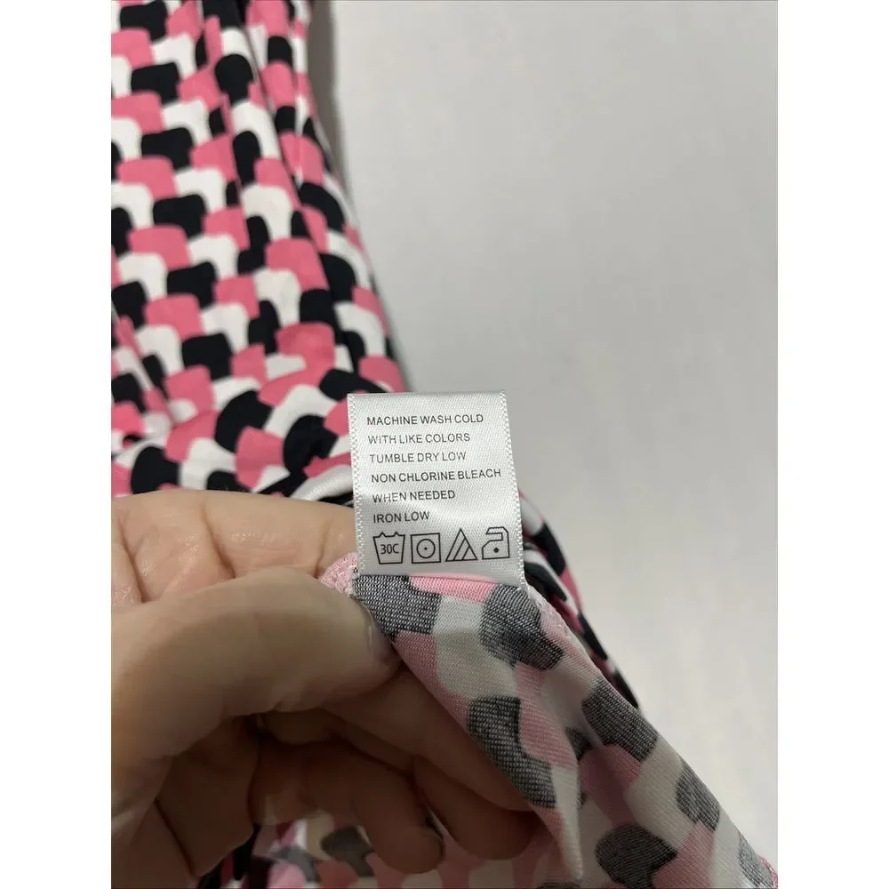Tail White‎ Label Women XS Multi Stacked Cubes Stretch Novelty Neck Tank